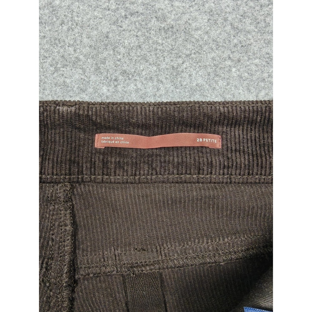 Pilcro Pants Womens 28 Petite Brown Corduroy Straight Leg Stretch Dress - Picture 4 of 11